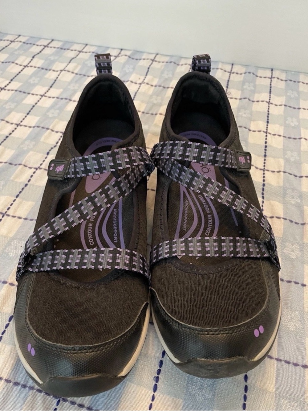 Ryka Kailee Women's Comfort Shoes Size 10 M, Black/Purple